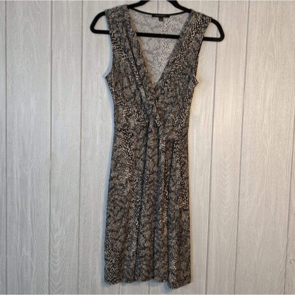 Hailey 23 Faux Wrap Sleeveless Snake Print Midi Dress EUC SZ SM
